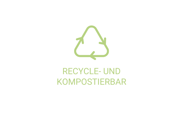 Bedruckte Papiertragetasche Vorteil: Recycle- und kompostierbar