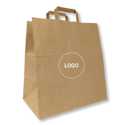 papiertragetaschen bedruckt - eine Tasche mit Logo Platzhalter
