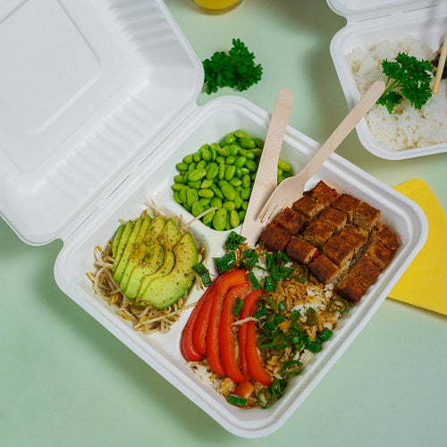 Menübox, 3-geteilt, 232 x 230 x 80 mm - 200 Stk.