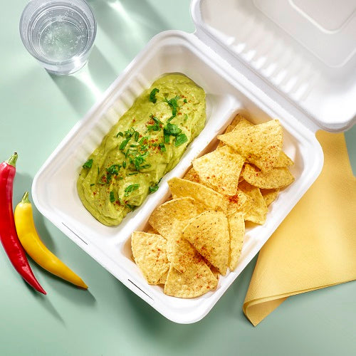 Menübox, 2-geteilt, längs, 220 x 203 x 77 mm - 200 Stk.