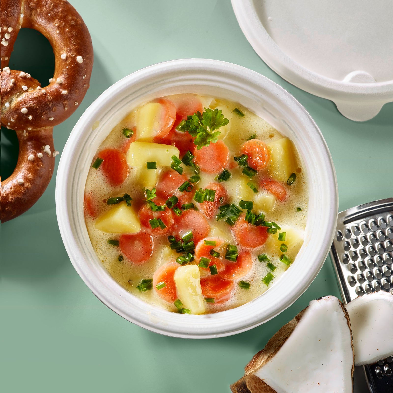 Schale, rund, 600 ml, verschließbar - 400 Stk.